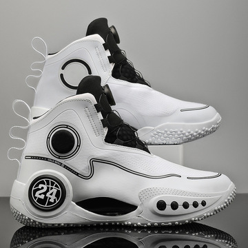 旋转扣球鞋男篮球潮鞋高帮秋季透气莆田运动休闲鞋百搭学生跑步鞋