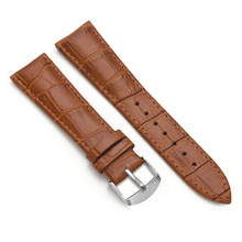 P33 20/22mm手表配件黑棕色男女通用二层牛皮防水表带手表皮带