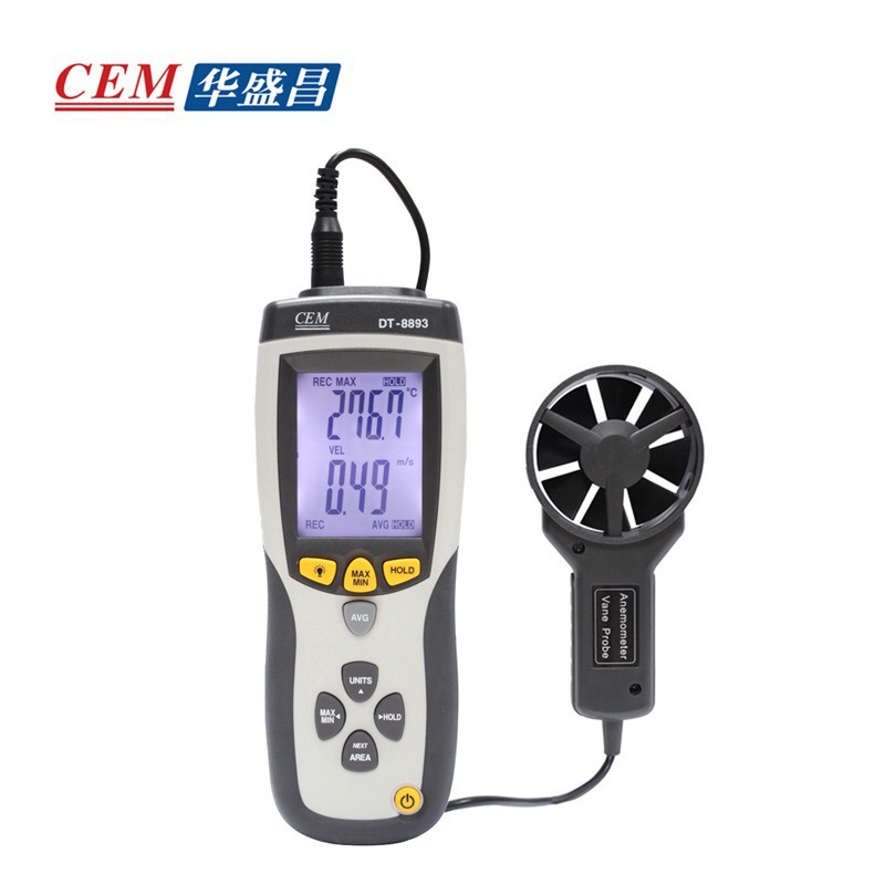 cem华盛昌dt-8893手持式高精度数字风速风量风温检测仪dt-8894