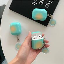 渐变黄圆晕染适用airpods pro2苹果蓝牙无线耳机套软1/2/3代可爱