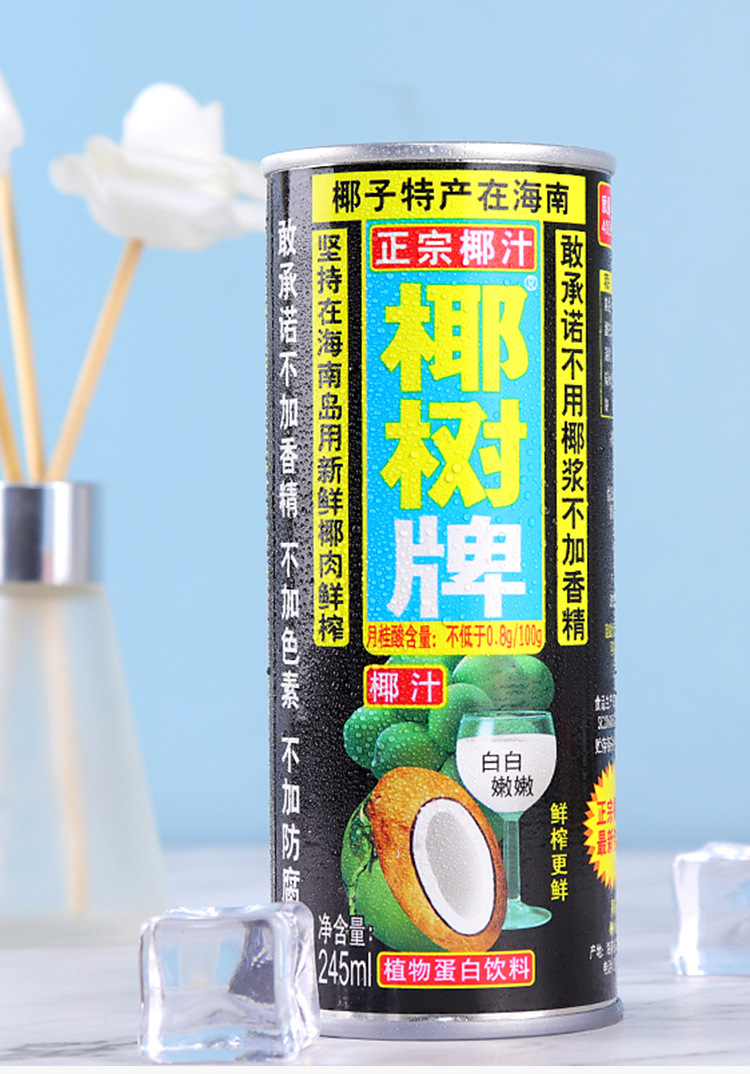 椰树牌椰汁245ml*30罐一整箱批发 正品授权椰树牌正宗椰汁椰子汁