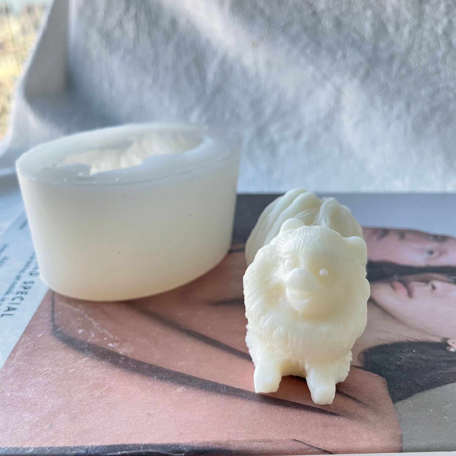 网红小狗冰块硅胶模具 冻咖啡奶茶香薰蜡烛翻糖蛋糕巧克力滴胶模