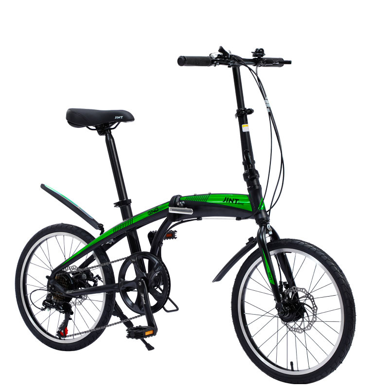 Factory Wholesale Jint20-Inch Folding Bicycle Aluminum Alloy Ultra-Light Portable Adult Variable Speed Installation-Free Bicycle