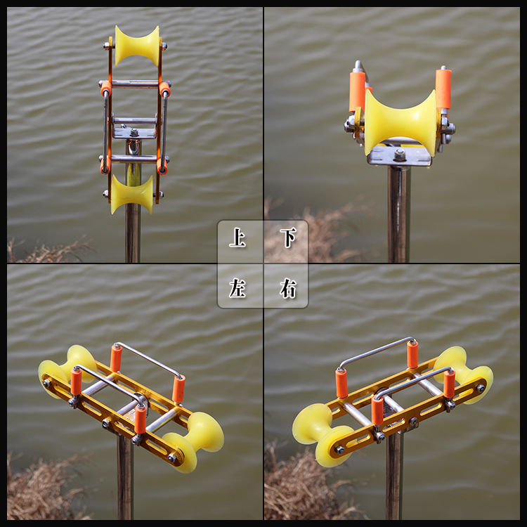 包邮新款双轮大支架双轮全金属长杆支架钓鱼长竿专用支架鱼竿支架