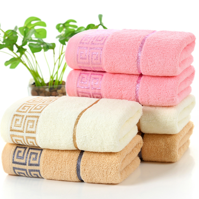 Factory Wholesale Cotton Towel All Cotton Soft Absorbent Household Adult Face Towel Gift Logo Embroidery Advertising