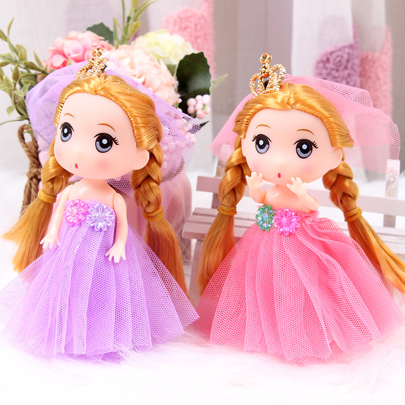 厂家热销迷你12cm恒潮迷糊芭比娃娃女生礼物包包挂饰网红玩具礼品