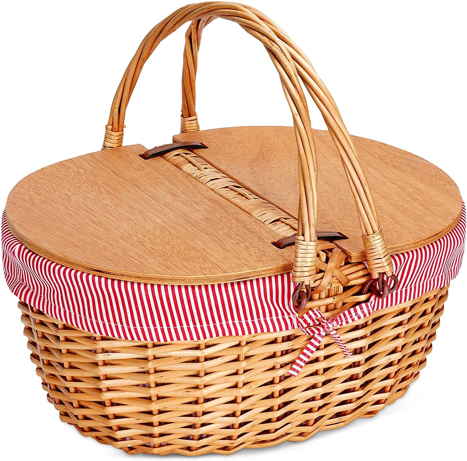 top quality 2022 classic rattan picnic basket for 4 outdoor