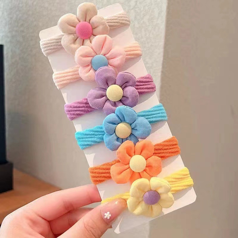 Children's Candy Color Towel Ring Hair Friendly String Girls' High Elasticity Hair Ring Headdress Girls' Ponytail Rubber Band