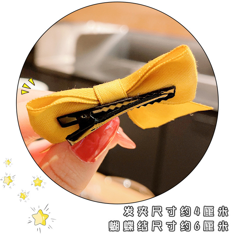 Korean Bow Headdress Girls Hairpin Cute Trumpet Hairpin Internet Celebrity Little Girl Baby Side Clip Children's Hair Accessories