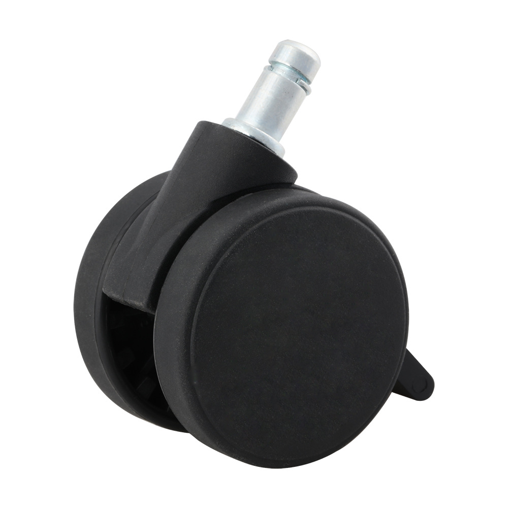 万向轮2.5寸60mm黑色办公座椅脚轮带刹车家具轮6025-gp29
