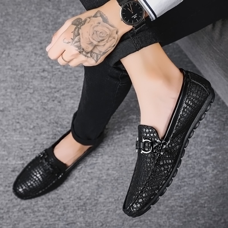 豆豆鞋男秋季懒人一脚蹬驾车鞋男士韩版潮流休闲鞋精神小伙鞋子男