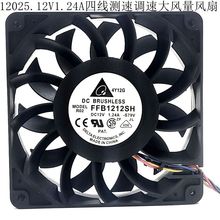 台达 FFB1212SH 12025 12V 1.24A 12CM 暴力 大风量 机箱散热风扇