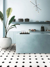 黑白瓷砖卫生间地砖300x300洗手间浴室砖厨房地板砖格子防滑
