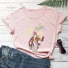 Ride Sally Ride骑马 人物彩色印花 独立站 欧美跨境外贸短袖T恤