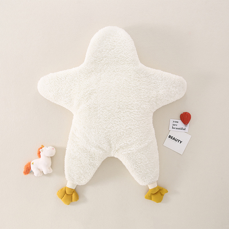 Paidaxing White Goose Baby Sleeping Bag Full Moon Newborn Baby One-Piece Holding Clothing Starfish Foot-Wrapped Warm Romper Spring and Autumn Baby Clothes