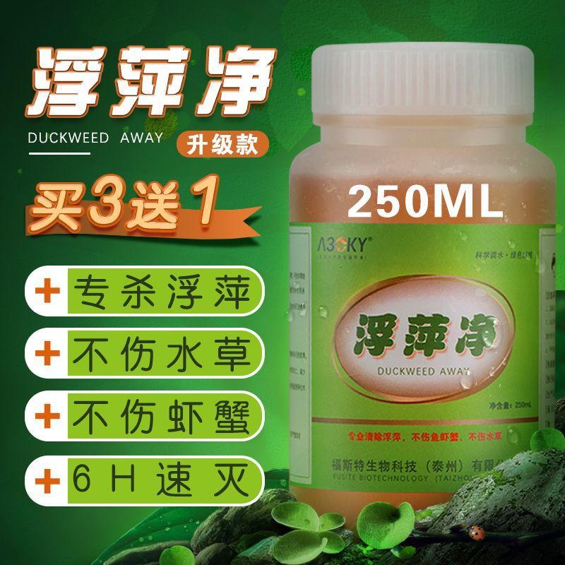 浮萍净水浮莲专杀浮萍药不伤水草鱼虾蟹塘浮萍克星浮萍清理神器