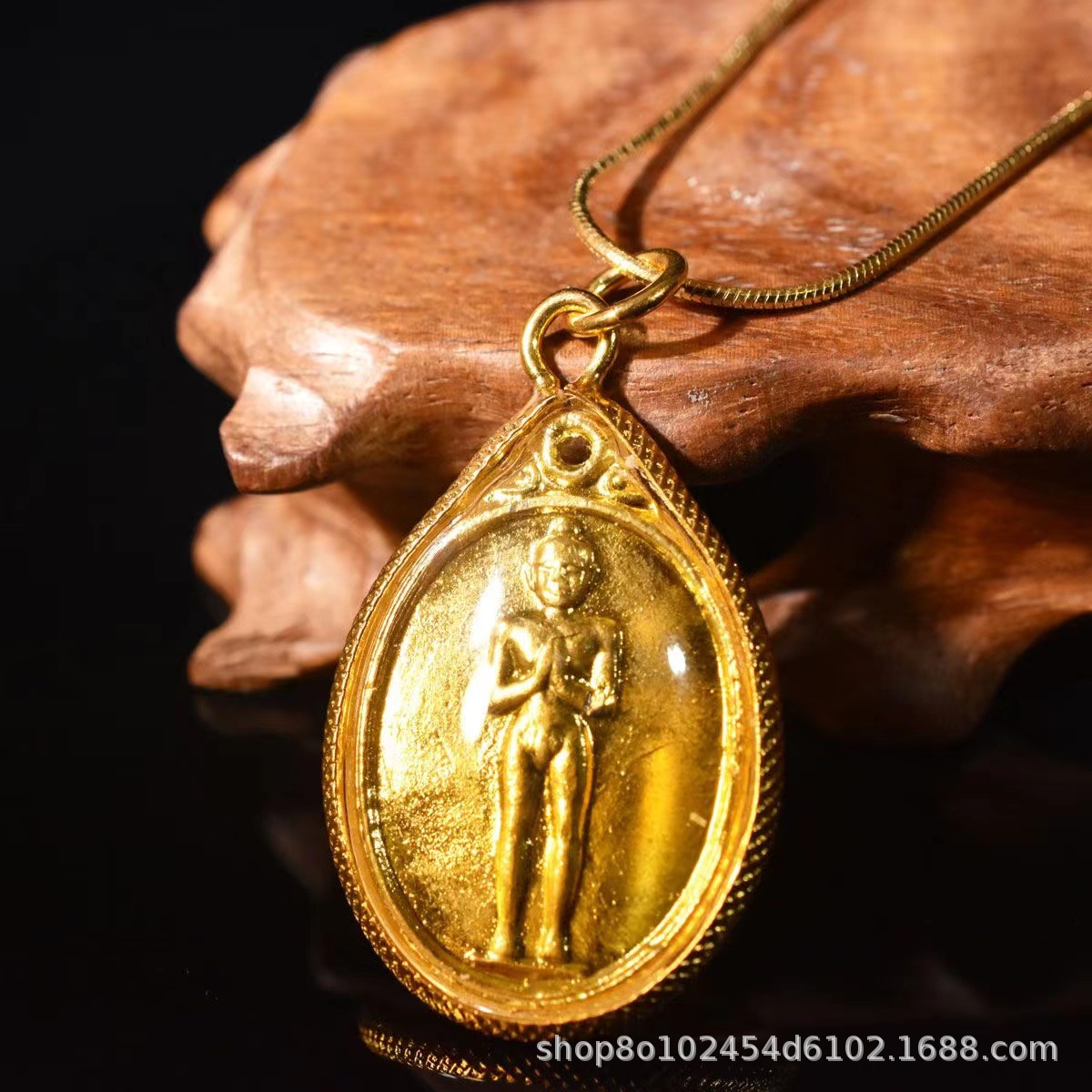 泰国佛牌爱凯吊坠镀金壳子项链坠子 支持代发-阿里巴巴