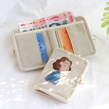 可帆布钱包折叠包学生09新款韩版少个性零钱包