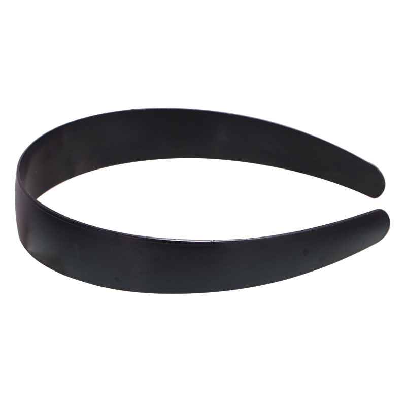 Handmade DIY Non-Toothed Embryo Headband Black ABS Material Cloth Wrapper Lengthened Widened Toothless Headband Factory Direct Sales