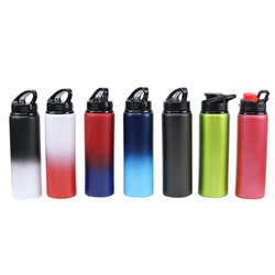 Customized Gradient Two-Color Portable 304 Stainless Steel Metal Double Wall Water Bottle Vacuum Thermos Cup Large Capacity Tumbler