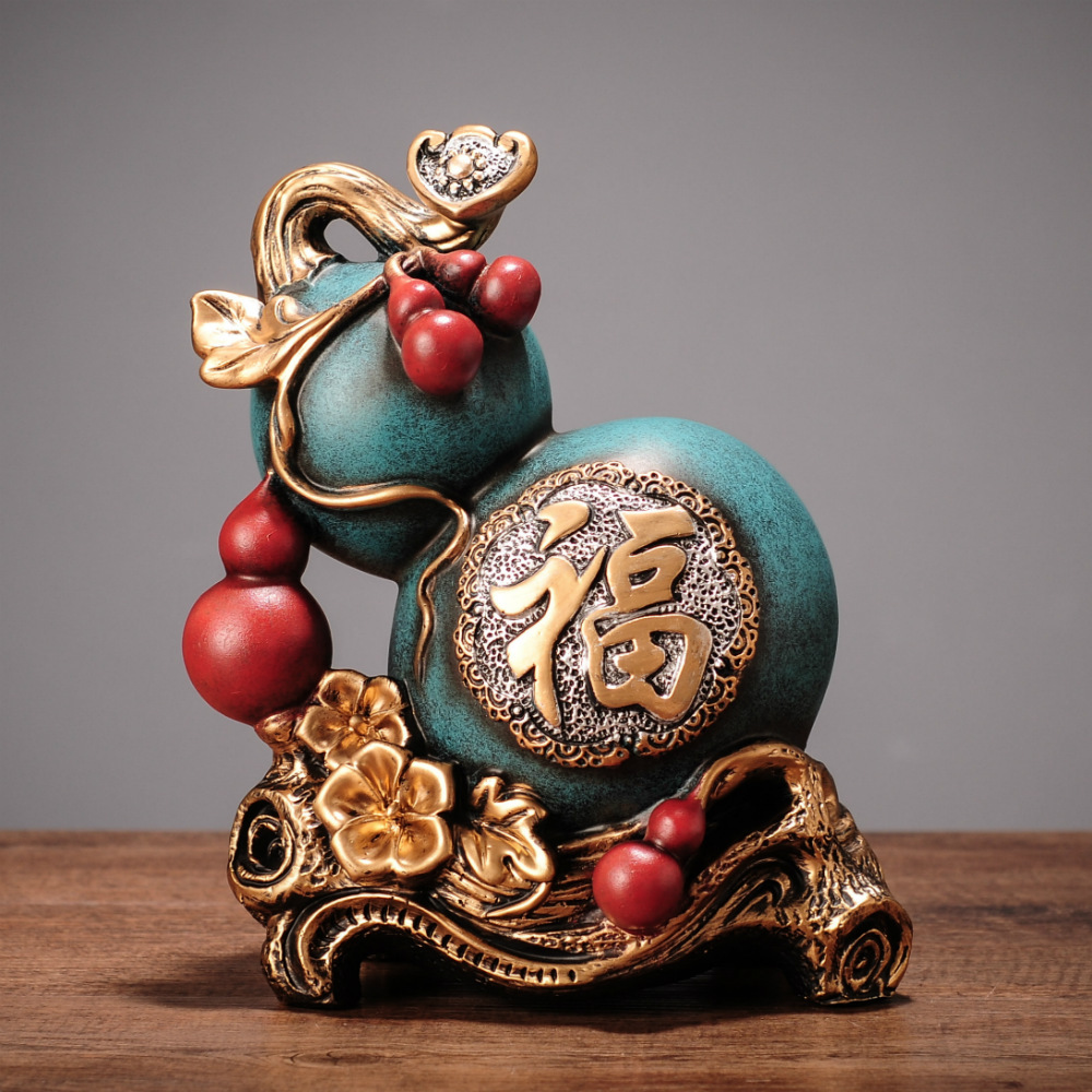 摆件葫芦装饰办公桌面乔迁新居送礼品工艺摆件工艺品储蓄罐见描述