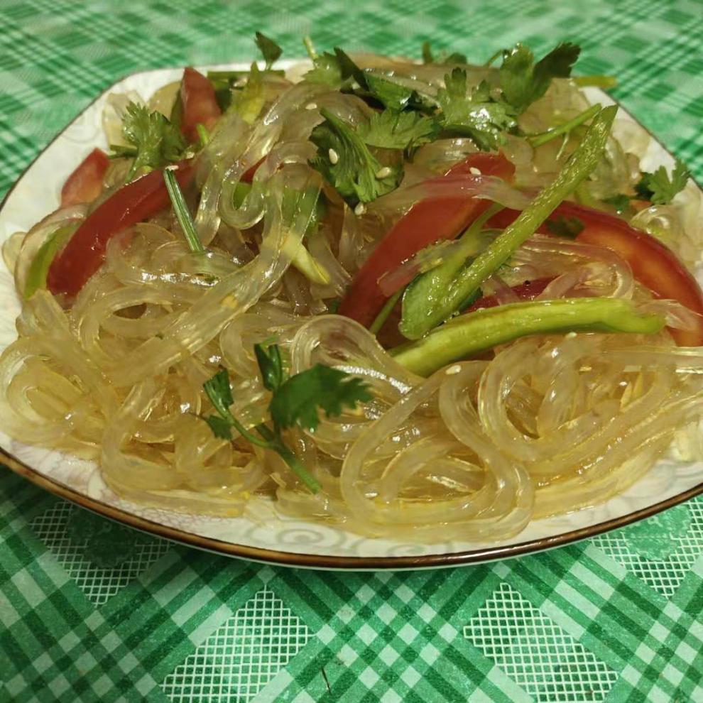 水晶拉皮丝 凉拌菜干货 麻辣烫火锅食材 马铃薯拉皮土豆粉宽粉条