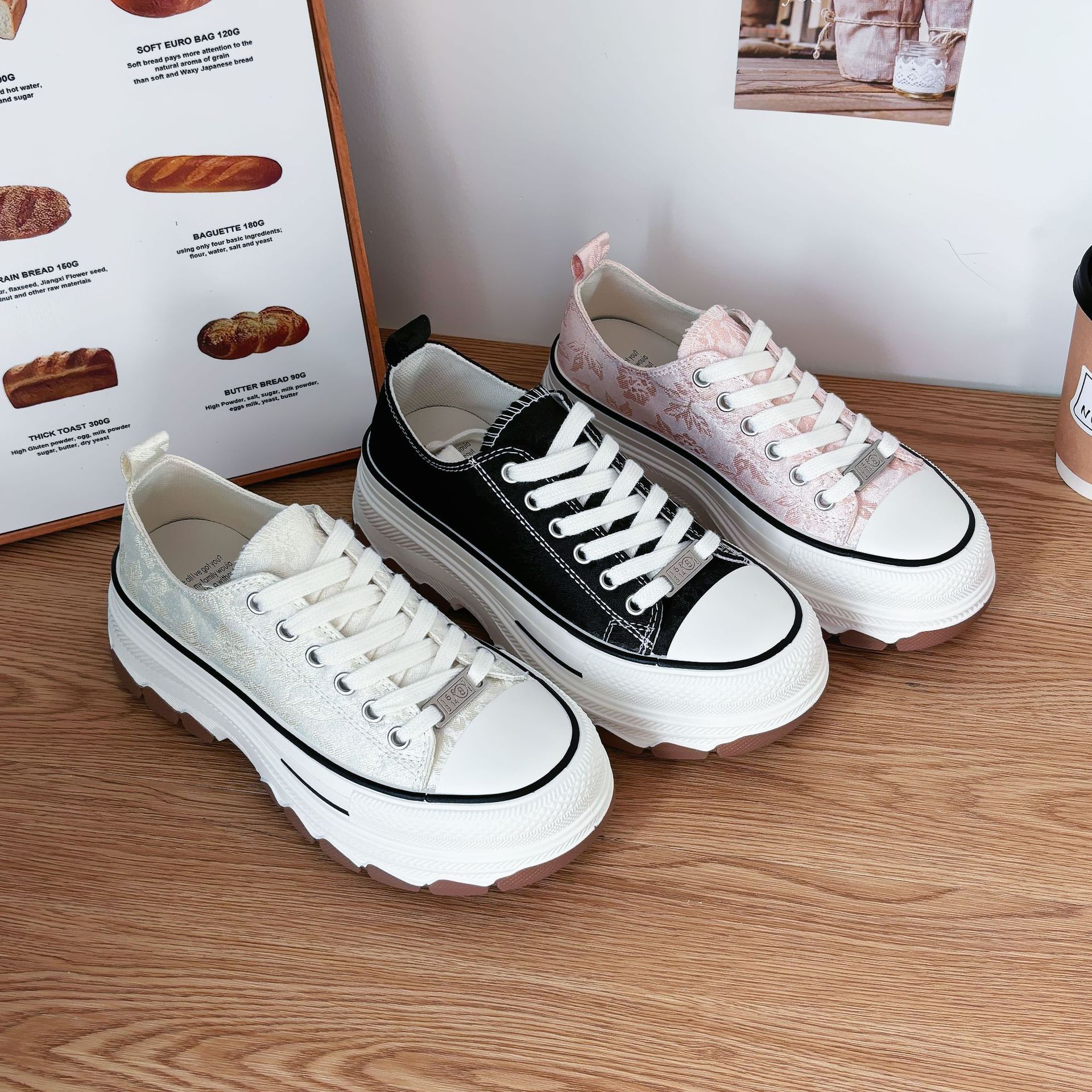 2024 spring new girl student shoes sneakers casual versatile white shoes trendy pumps korean style ins sneakers