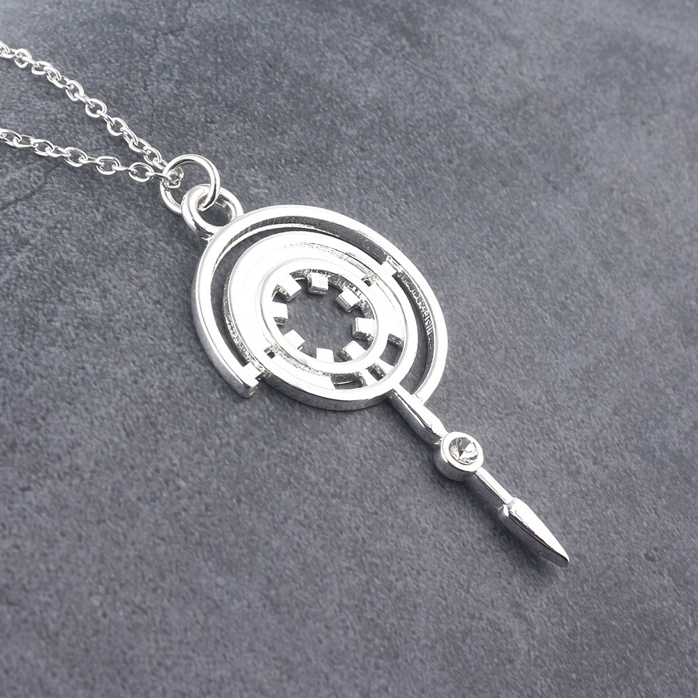 动漫新款 游戏周边 命运石之门项链 胸针命运齿轮吊坠 徽章外贸
