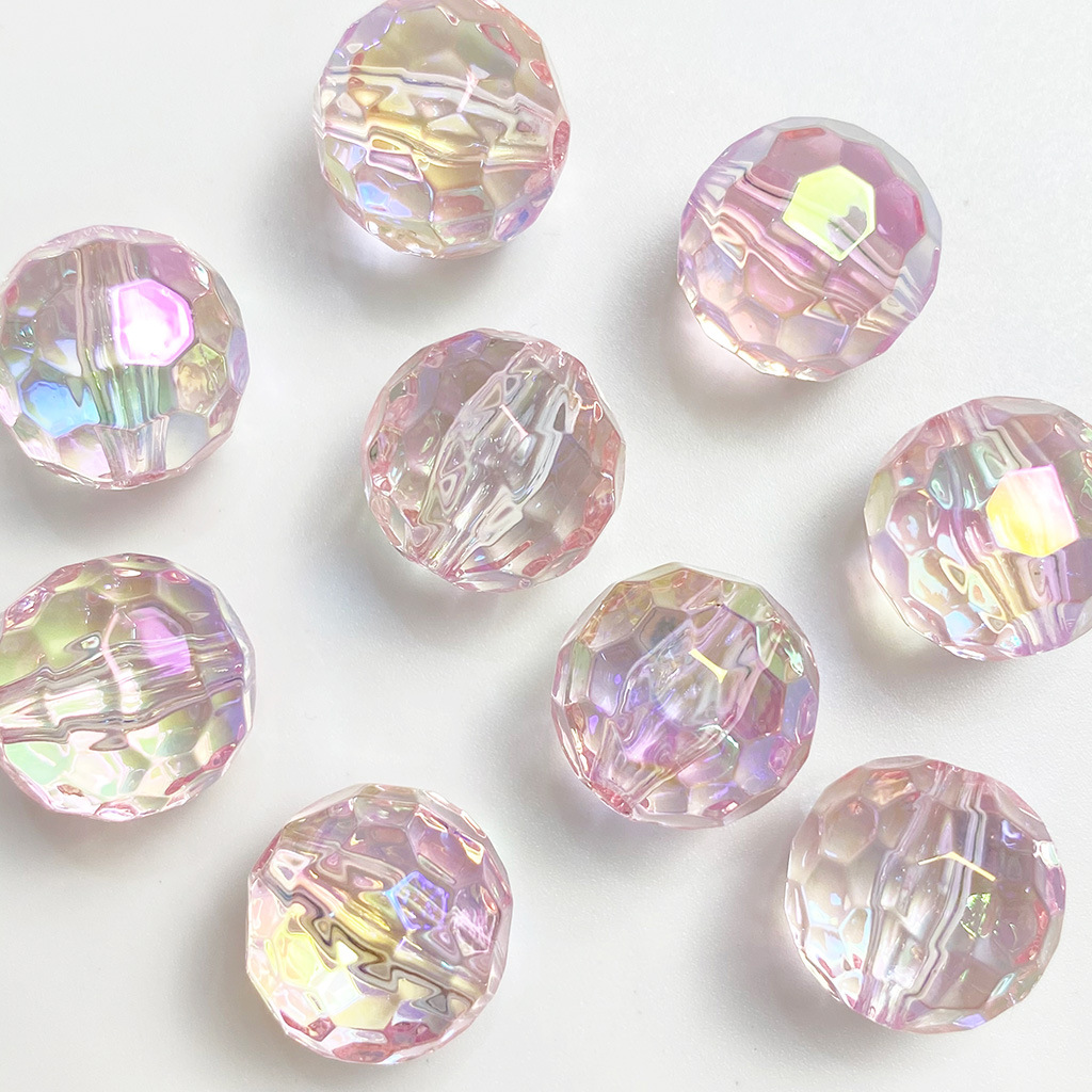 Transparent Bright Colorful UV Card 14/16 Football Cut Beads DIY Bracelet Beads of Necklace Material Jewelry Accessories