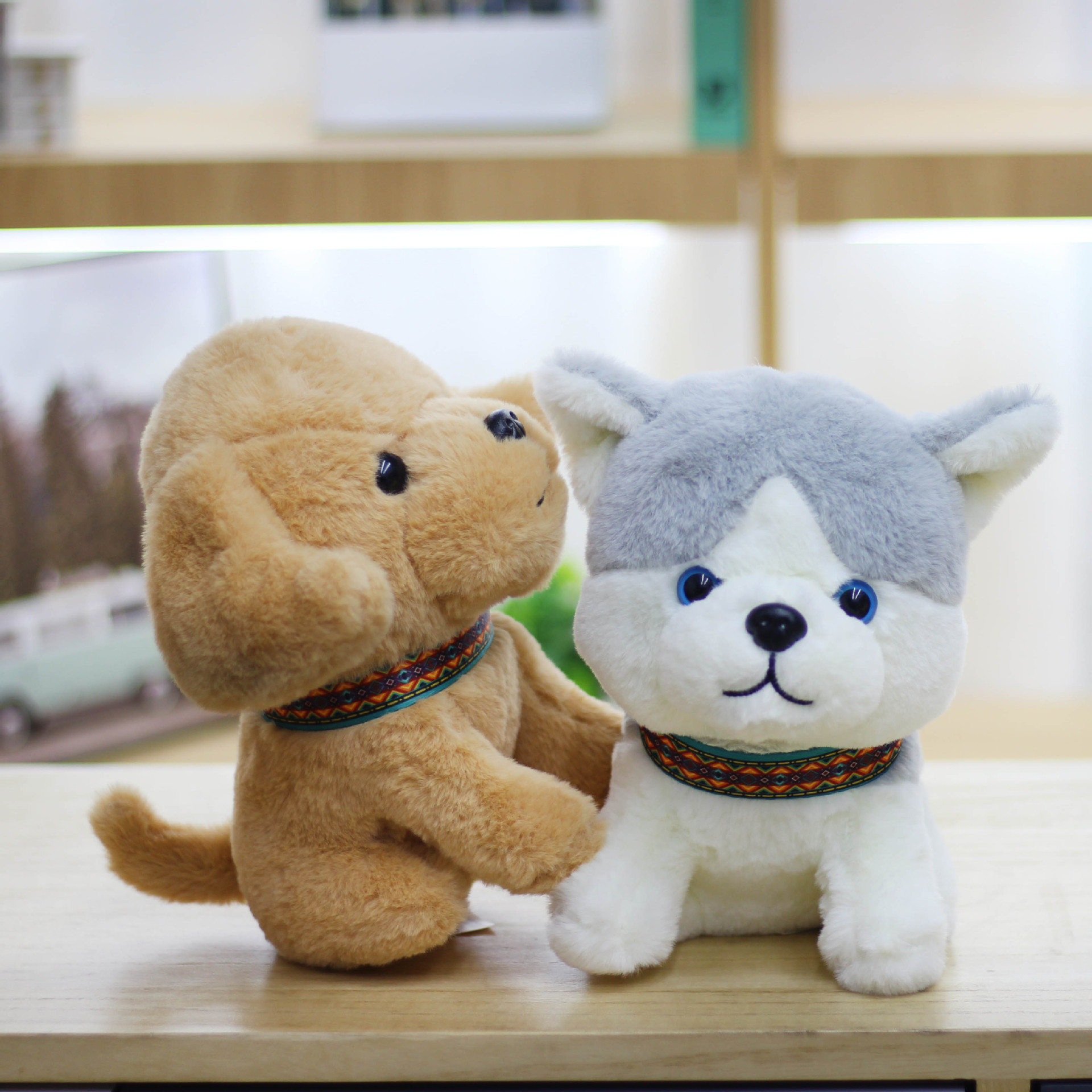 批发名犬系列哈士奇公仔 小狗玩偶毛绒玩具 婚庆礼品娃娃机玩偶