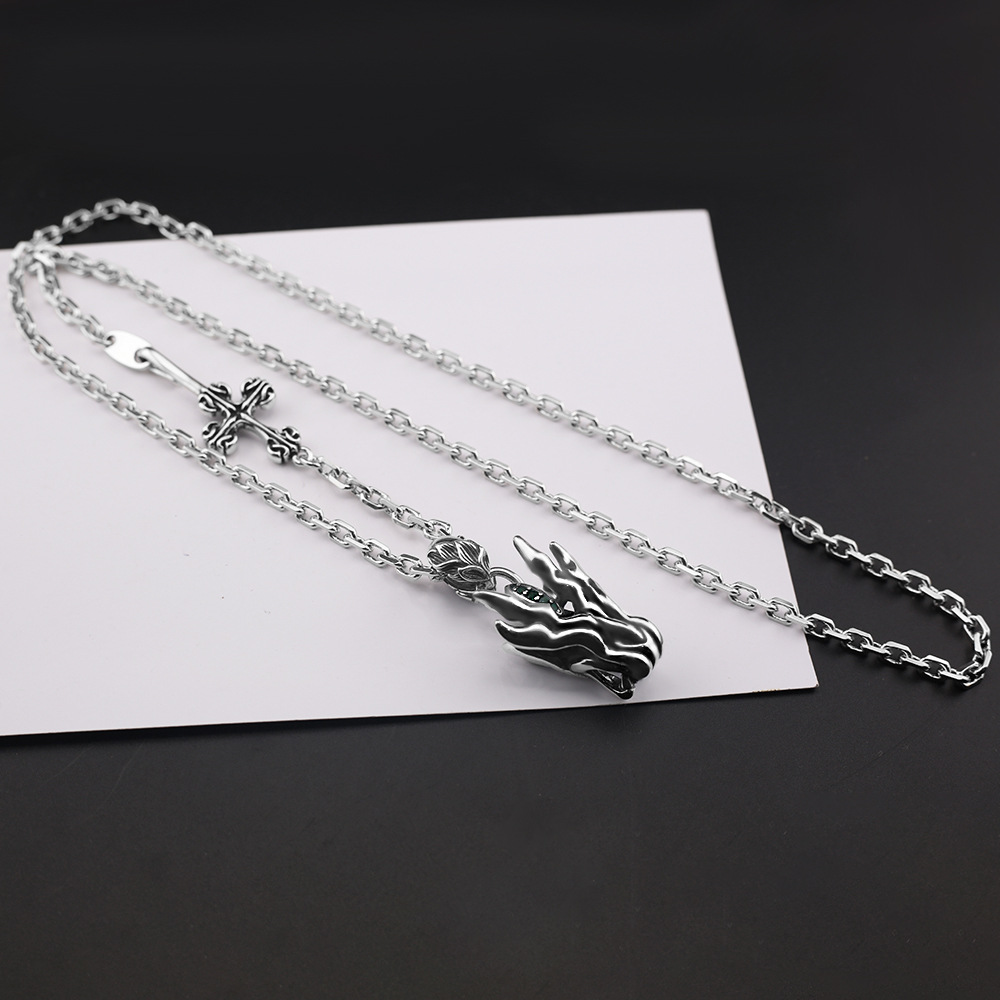 潮牌新款复古个性吊坠十字架饰品时尚高级ins百搭男女款项链-阿里巴巴