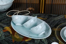 高温1320度烧制景德镇本土瓷白瓷碗盘碟餐具套装家用健康礼品