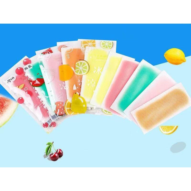 夏天防暑冰凉贴水果味冰凉降温贴冰贴学生党军训必备手机降温