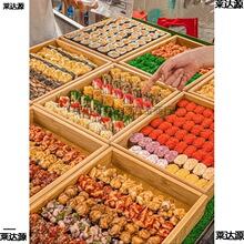 寿司摆摊托盘日式木质面包展示盒一元西点慕斯蛋糕甜品长方形专用