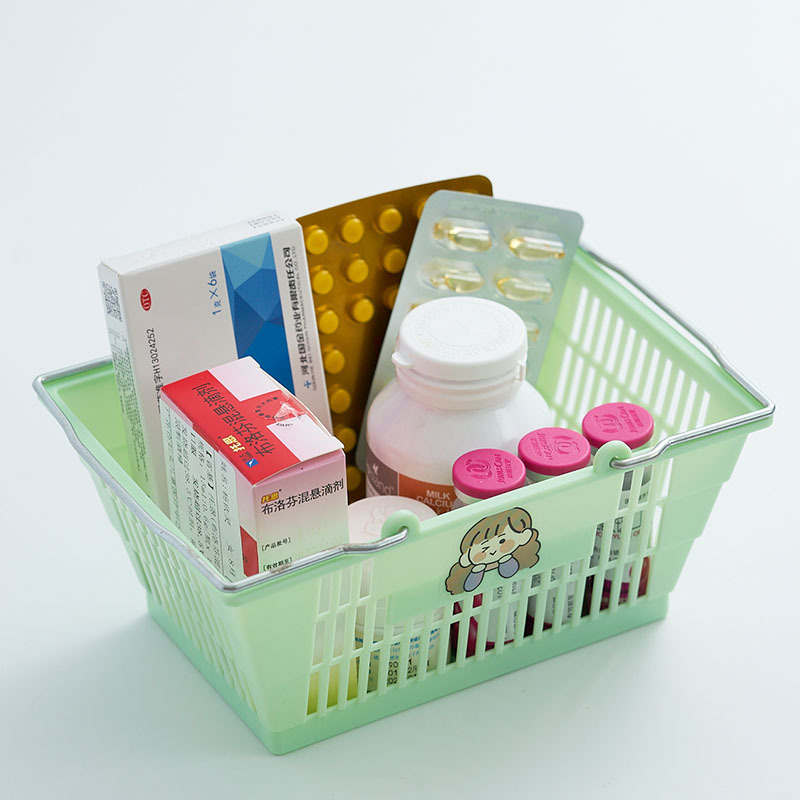 Japanese Toys Plastic Storage Box Desktop Hollow Mini Storage Basket Portable Bathroom Medicine Storage Basket