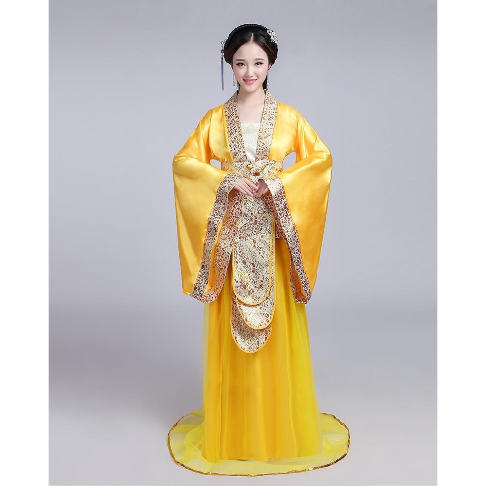 新娘古装汉服cos嫦娥仙女拖尾襦裙唐朝贵妃服表演服唐装古代服饰