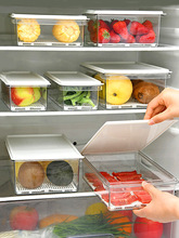 冰箱收纳盒透明分隔抽屉式冷冻保鲜鸡蛋厨房食品整理盒子储物