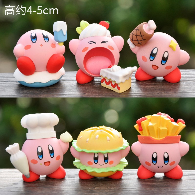 Kirby Hand-Made Various Summer Surfing Tesla Vinyl Crane Machine Capsule Toy Doll Cake Ornaments