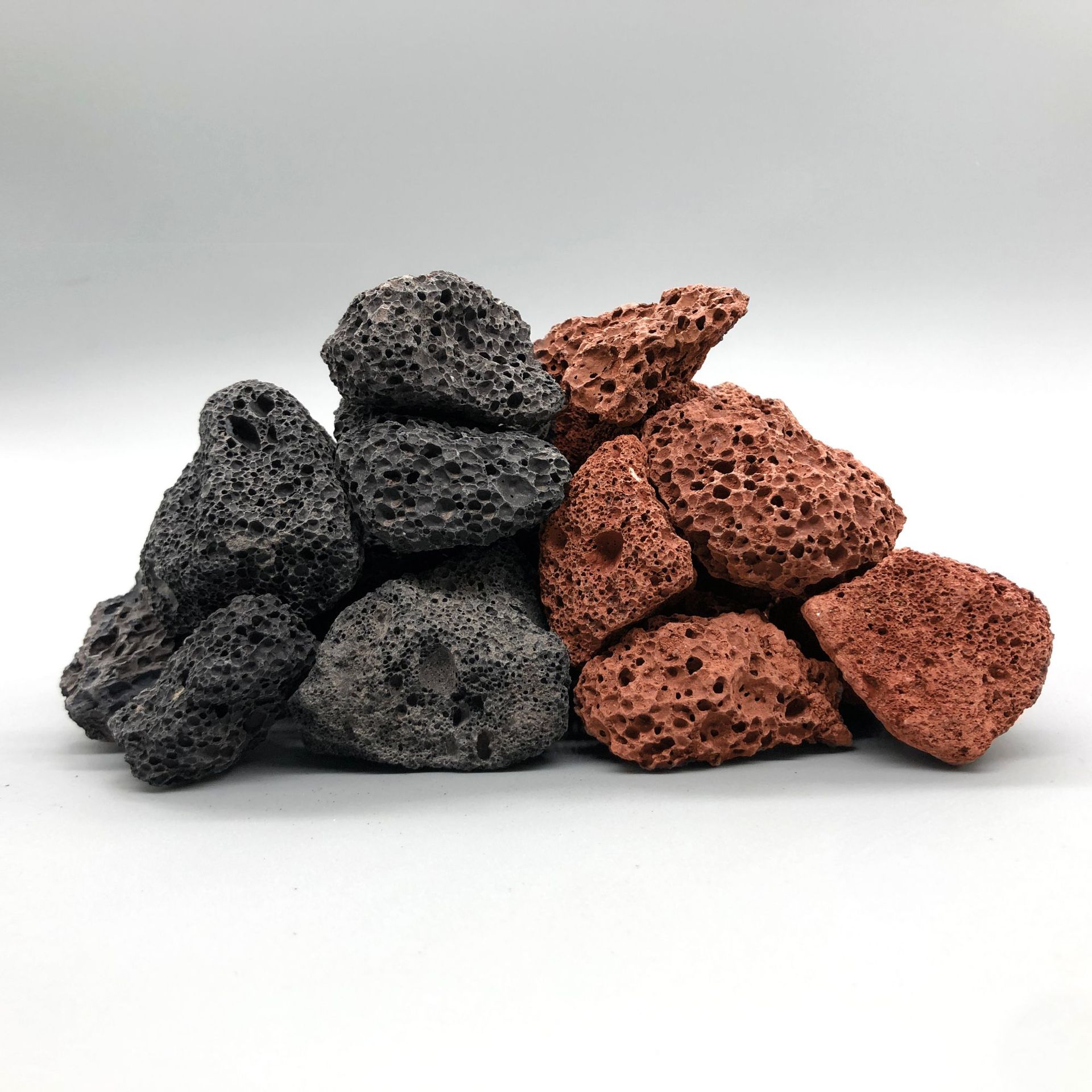 批发红色火山石 水过滤火山岩 多肉铺面颗粒园林造景火山石
