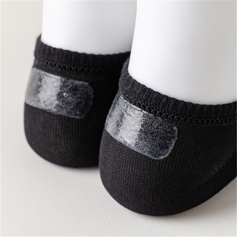 Qianyuan Season Independent Packaging Boat Socks Women's Pure Cotton Socks Women's Combed Cotton Men's Socks Silicone Anti-Slip Invisible Socks
