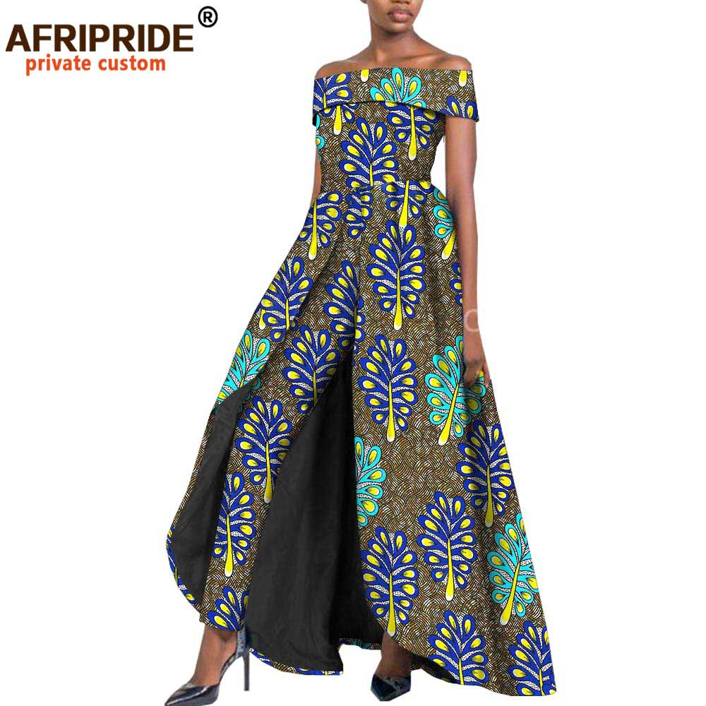 New Arrival Hot Sale African Ethnic Print Batik Cotton plus Size Fashion Dress Afripride 1926005