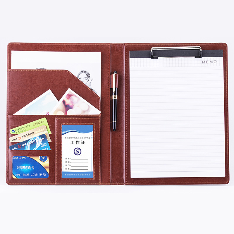 A4 Multi-Functional Folder Leather Contract Dedicated Tongs Office Folder Talk Order Male Package Signatory Book Folder