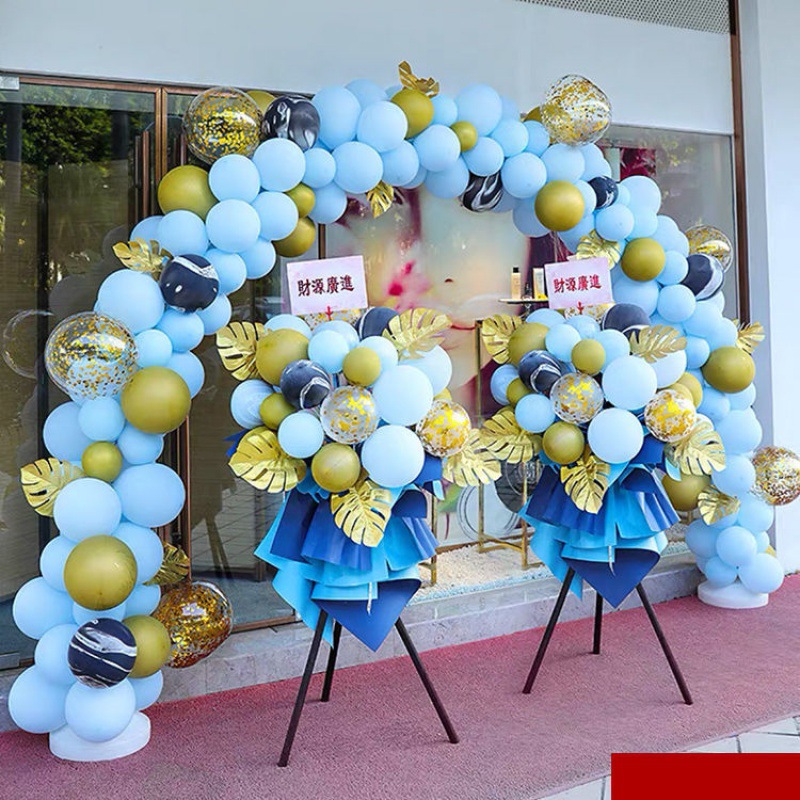 开业气球布置花篮拱门大麦花篮穗店铺周年店庆典活动门口装饰代发