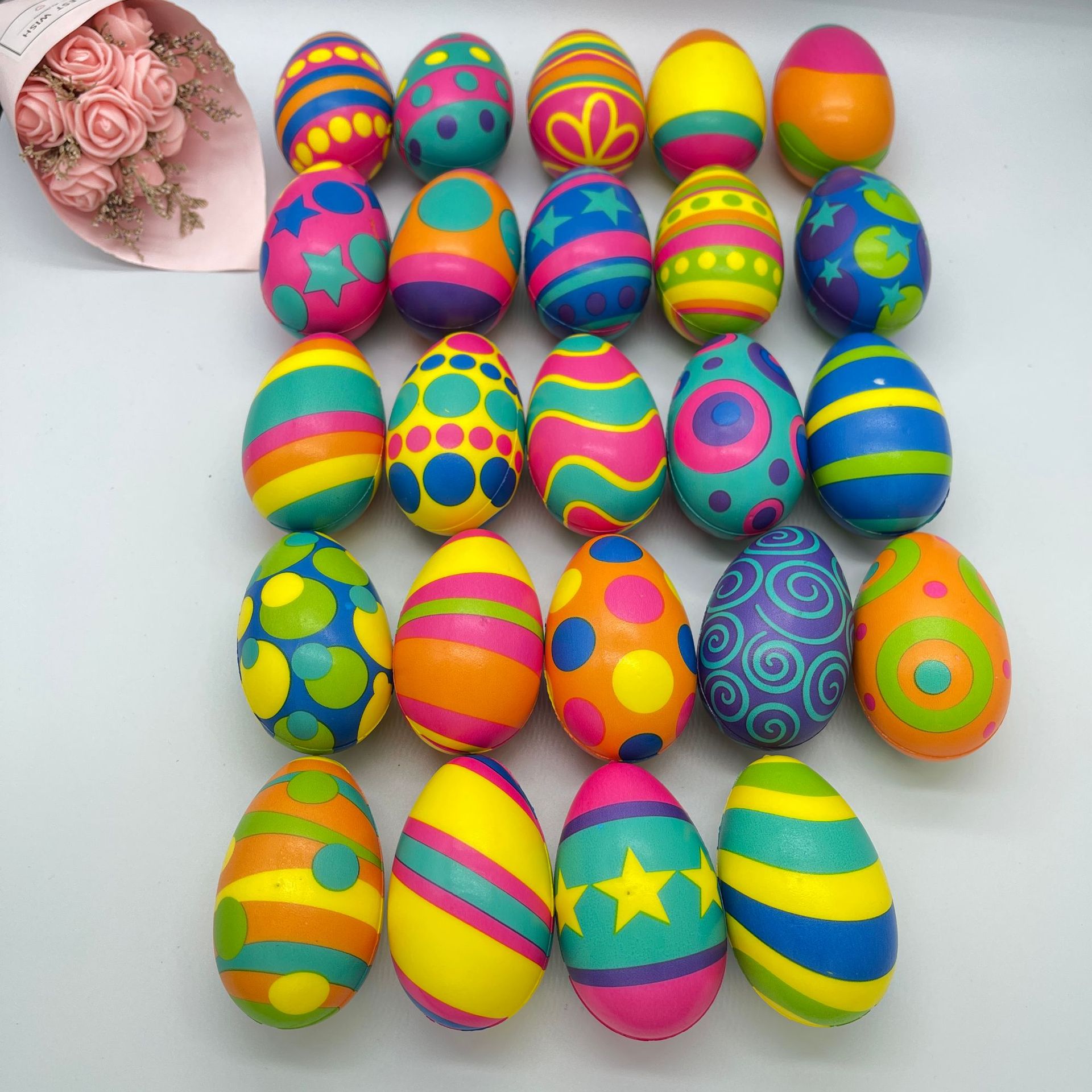 Amazon Cross-Border New 2024 Easter Egg Squeezing Toy Decompression Toy Pu Slow Rebound Decompression Egg