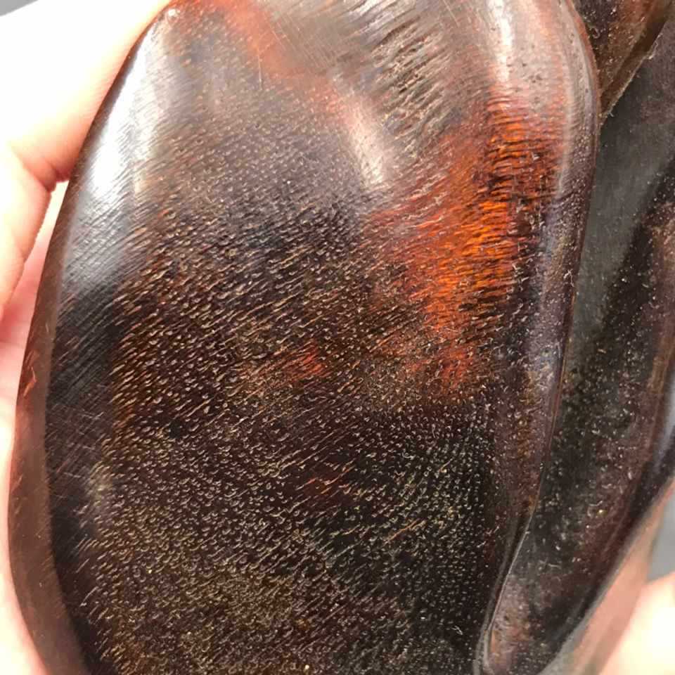 天然黑驴蹄子吊坠牌子随型手把件驴蹄子壳墨砚,文房四宝套件-阿里巴巴