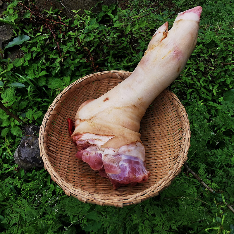 新鲜生猪蹄猪脚冷鲜肘子重庆四川农家散养黑白猪土猪肉-阿里巴巴