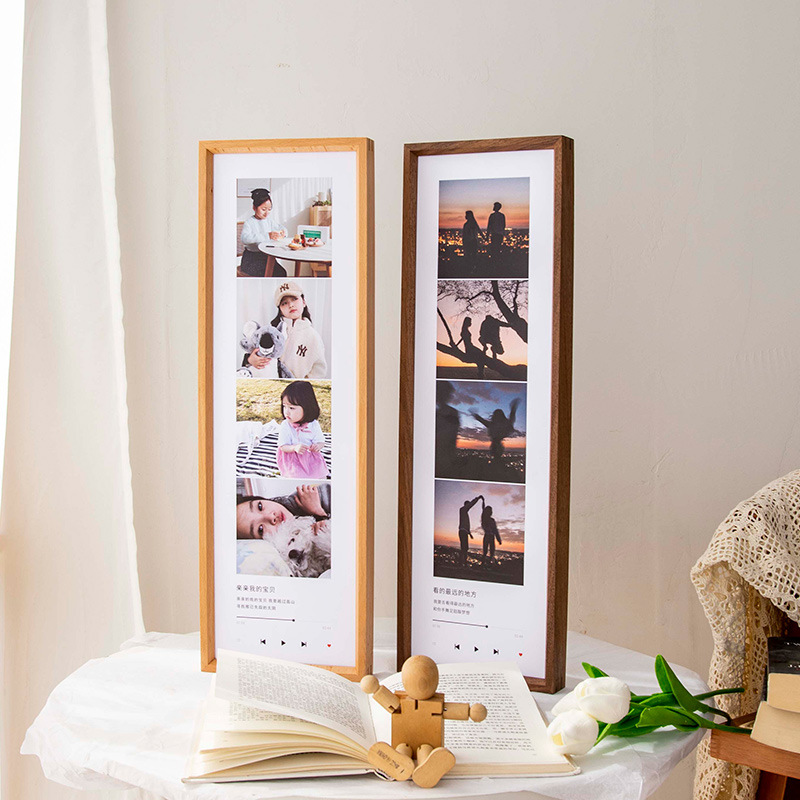创意实木相框批发洗照片做成结婚礼物四宫格情侣长条多色相画框