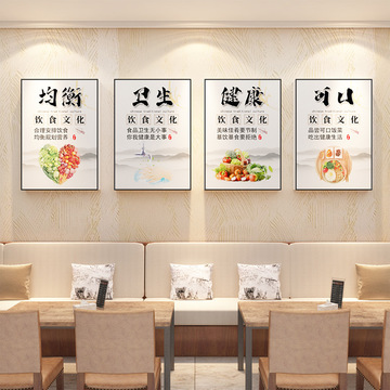 8wti批发食堂文化墙面贴纸宣传挂画员工餐厅节约粮食光盘珍惜标语