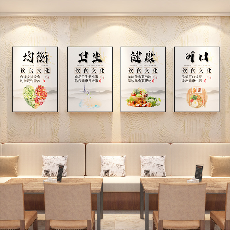 v6oq批发食堂文化墙面贴纸宣传挂画员工餐厅节约粮食光盘珍惜标语