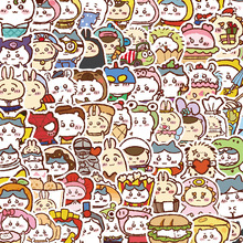 65张可爱卡通chiikawa二创手绘头像涂鸦贴纸装饰手账本笔记本贴画